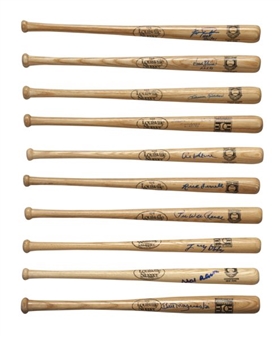 Hall of Famer Single Signed Mini Bat Collection of (60)  Including Mays, Aaron, Koufax and More
